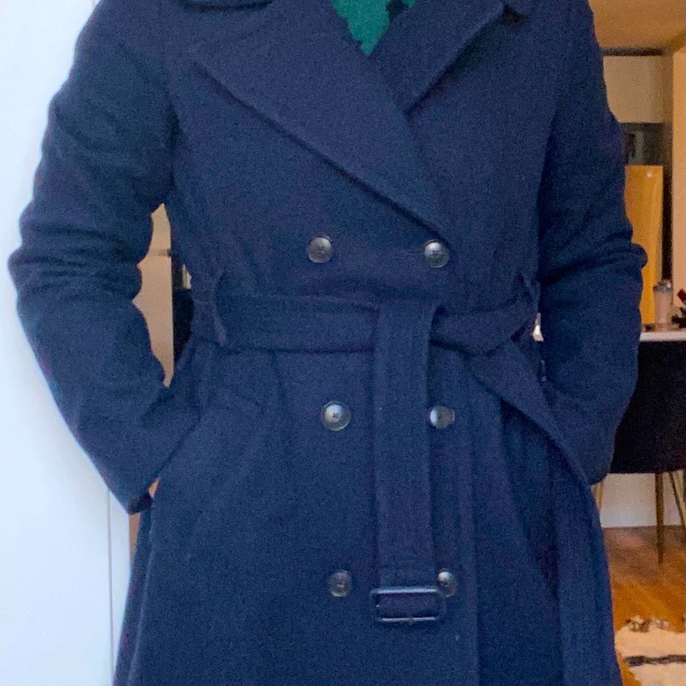 Italian Navy Wool Coat from Banana Republic